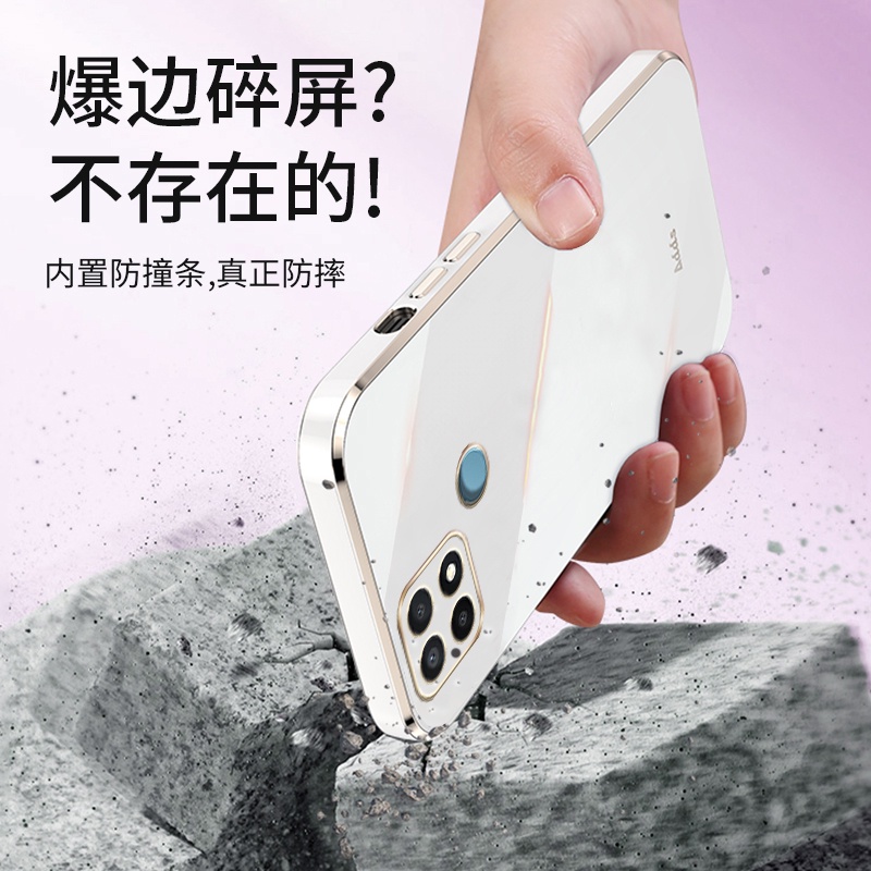 ốp lưng OPPO A15 ốp lưng OPPO A15S Ốp Điện Thoại Silicon tpu Mềm Mạ Điện Màu Trơn Chống Rơi Cho OPPO A15 A15S