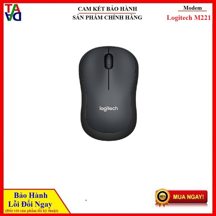 Chuột không dây Logitech M221 Hàng chính hãng - Bảo hành 12 tháng 1 đổi 1