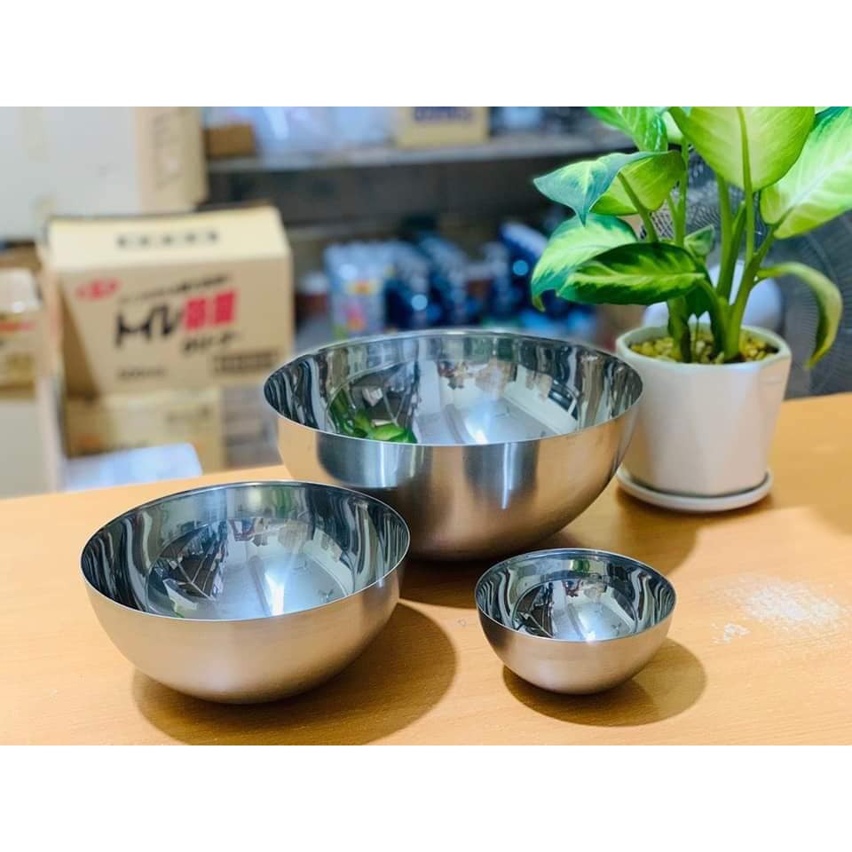 Set 3 tô trộn inox ảnh thật