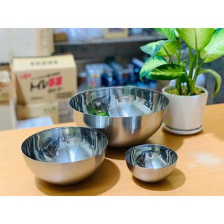 Set 3 tô trộn inox ảnh thật