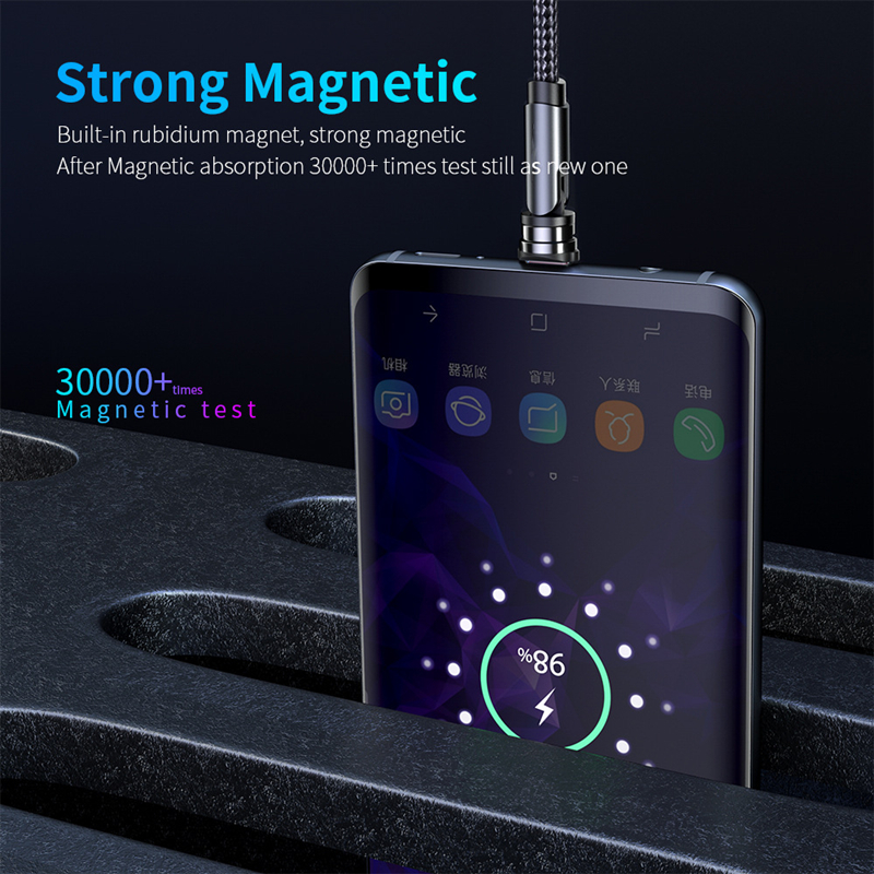 Dây Cáp Sạc 2m Usb Type C / Lightning Cho Iphone Ios / Android Micro 360 Độ + 180o