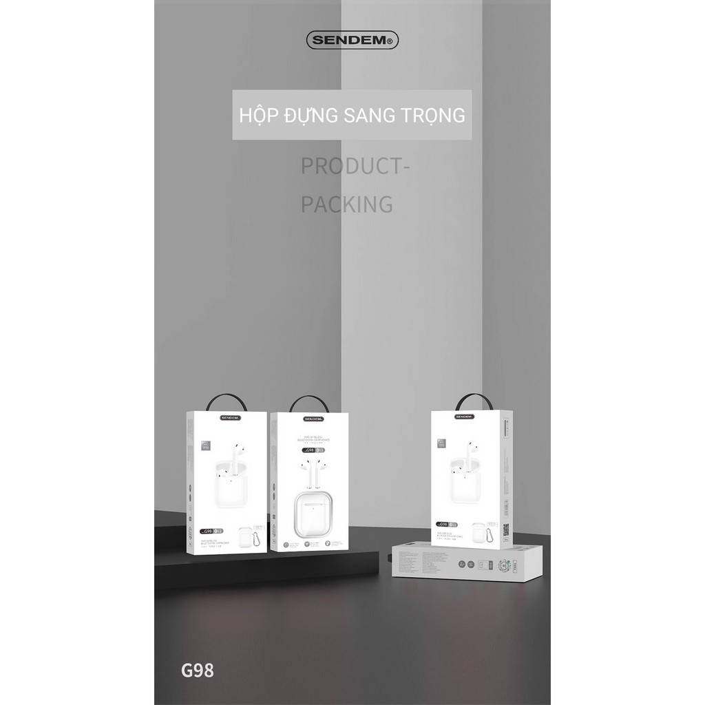 Tai nghe TWS G98, định vị đổi tên - Hàng chính hãng