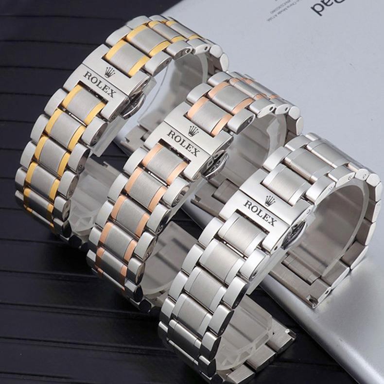 （Bolanxun） Tương thích với dây đeo bằng thép không gỉ chắc chắn của Rolex, Lệnh cấm đồng hồ nam cơ khí Datejust Oyster P