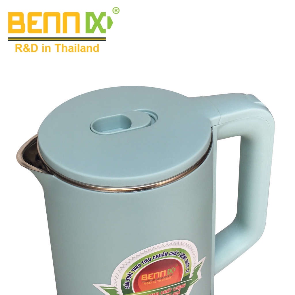 Ấm siêu tốc 2 lớp Bennix Thái Lan BN-118EK dung tích 2 lít (Xanh ngọc)