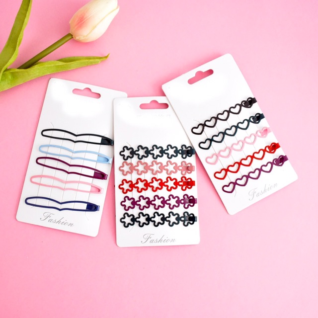 Sỉ 12 vỉ kẹp tóc mái 5 chiếc hình 127k