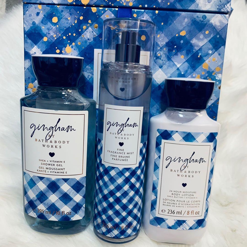 Sản Phẩm Tắm Dưỡng Xịt Thơm Toàn Thân Lưu Hương Mịn Da Bath & Body Works - Gingham