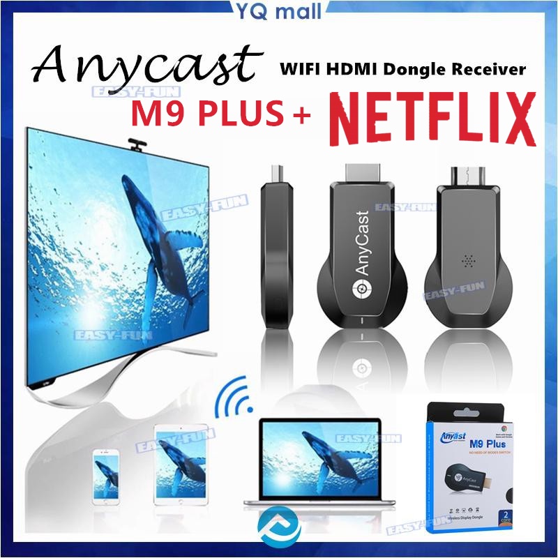 Đầu thu ANYCAST M9 Plus kết nối nhanh hỗ trợ giao diện HDMI TV DLNA Airplay Miracast cho iPhone iPad MacBook Android