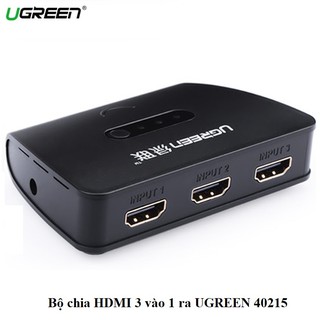 Bộ chia hdmi 3 vào 1 ra cao cấp ugreen 40215 full hd 1080p