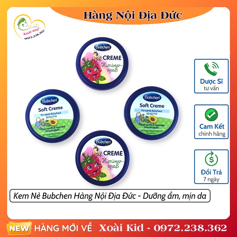 [auth] Kem dưỡng ẩm cho da Bubchen 20ml dùng được cho trẻ sơ sinh [Hot]