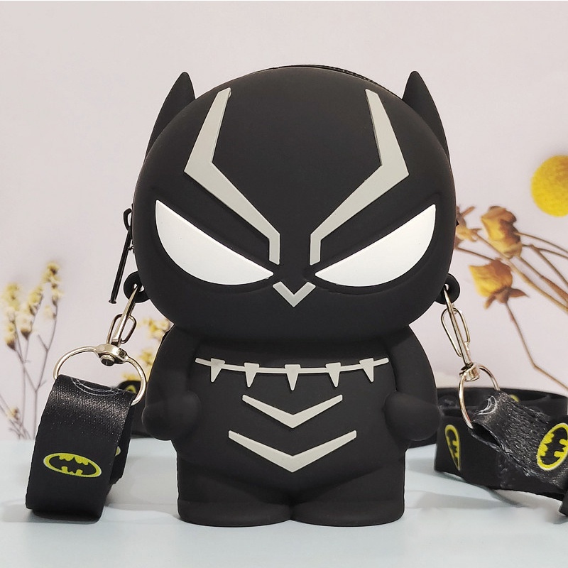 Ví Đựng Tiền Xu Bằng Silicon Họa Tiết Spiderman Iron man Kỳ Lân Dễ Thương