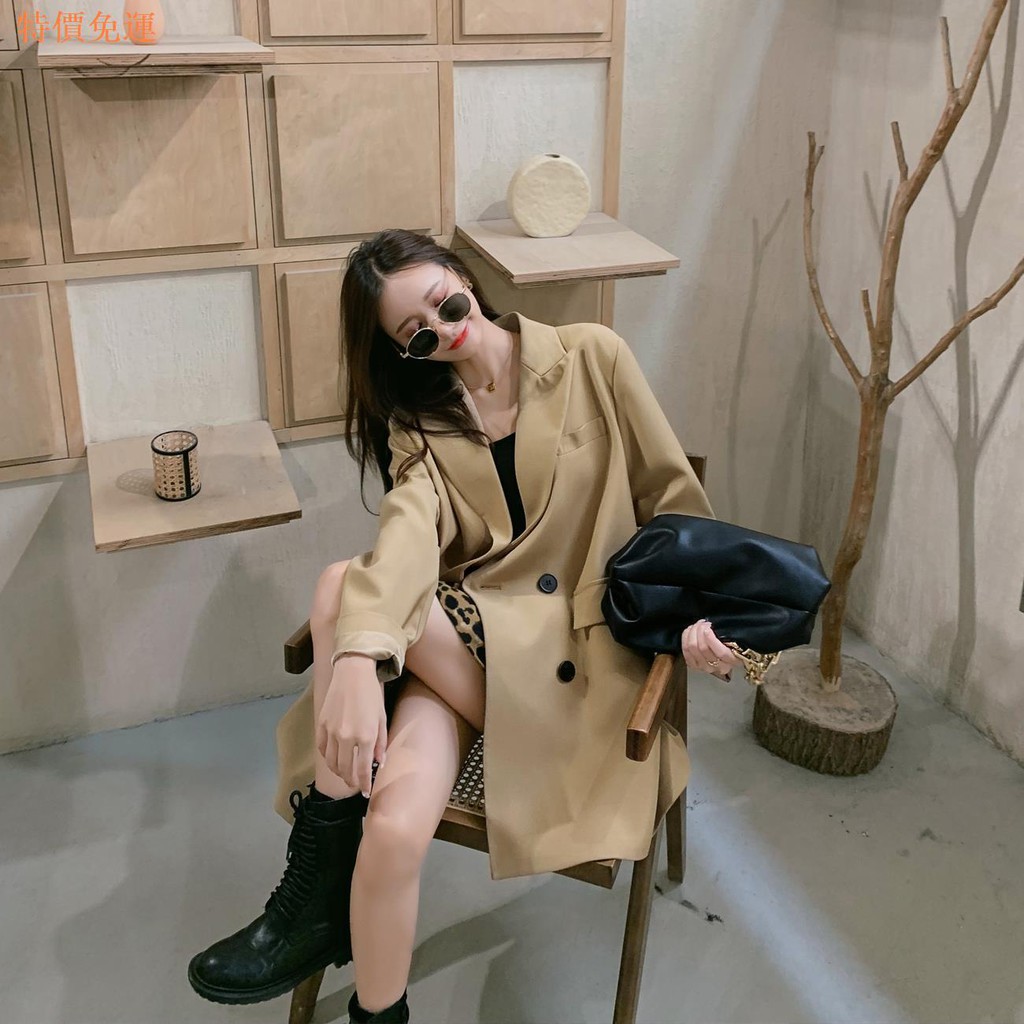 Áo Khoác Vest Dáng Rộng Phong Cách Hàn Quốc Dành Cho Nữ 2021