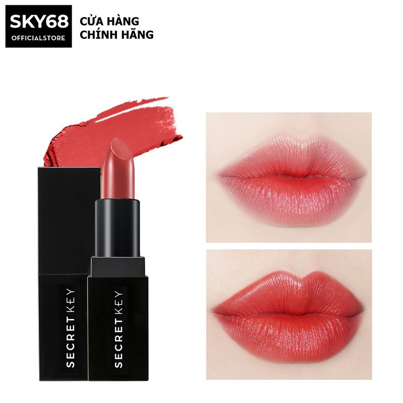 Son Lì Secret Key Fitting Forever Lipstick 3.5g - No.12 Scarlet (Đỏ Gạch)