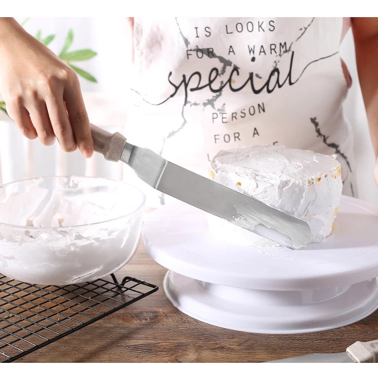 Dao chà láng bánh kem bằng thép không gỉ tiện dụng 6 / 8 / 10/12 Inch