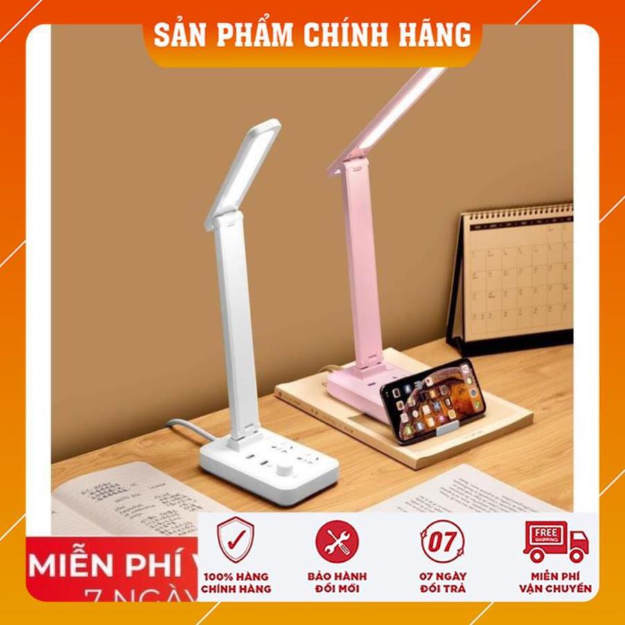 Đèn Bàn Led Tích Hợp Ổ Cắm DB-3011 - Có Điều Khiển - 3 Chế Độ Ánh Sáng - Tăng Giảm Ánh Sáng - Thay Đổi Được Góc Chiếu