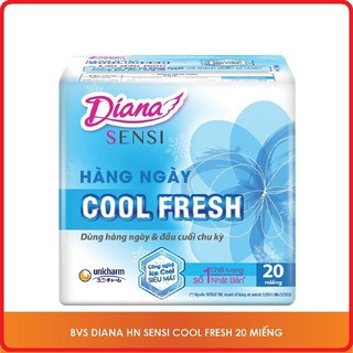 Băng Vệ Sinh Hàng Ngày Diana Sensi Cool Fresh Siêu Mát Lạnh (20 miếng/gói)