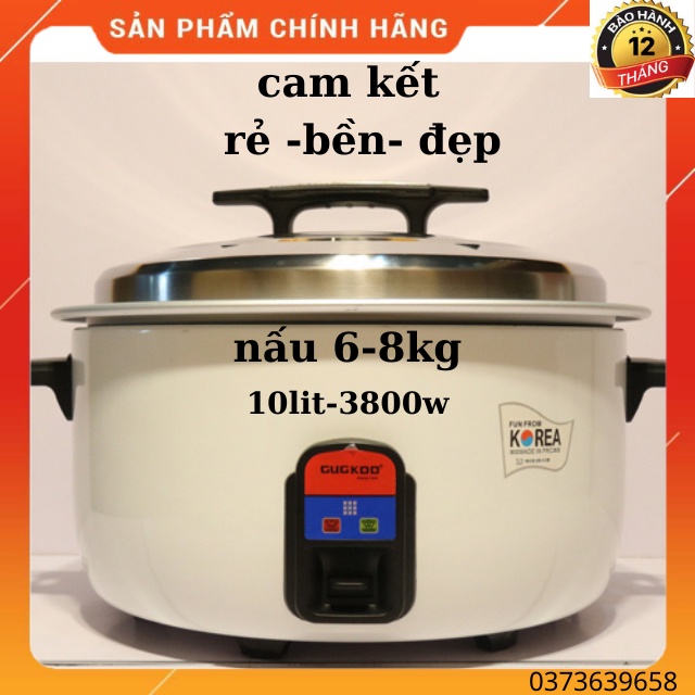 Nồi Cơm Điện Công Nghiệp GUCKDD -10 LIT-3800W- Công nghệ Hàn Quốc-Bảo Hành 12 Tháng