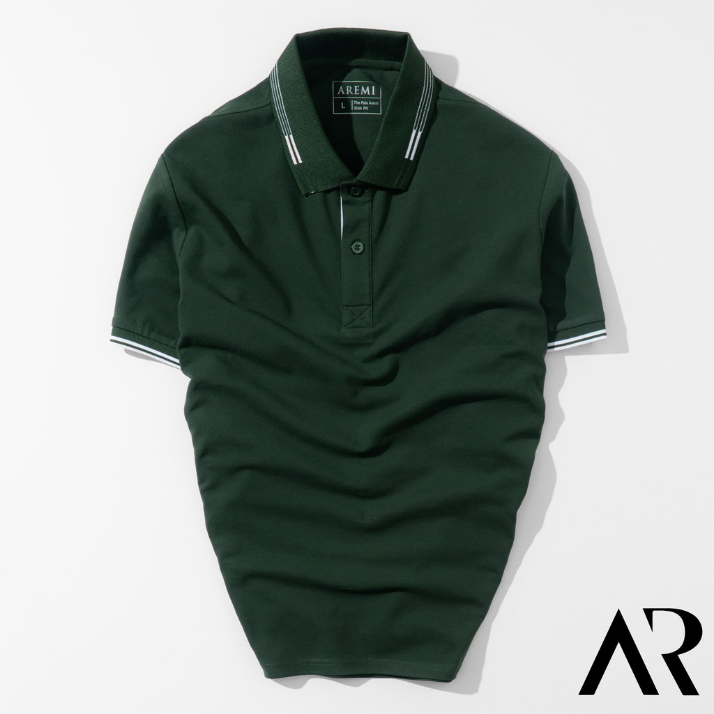 Áo Polo Nam trơn cổ trụ phối đường viền thun cá sấu cao cấp from chuẩn, thiết kế phong cách sang trọng AREMI APL0033