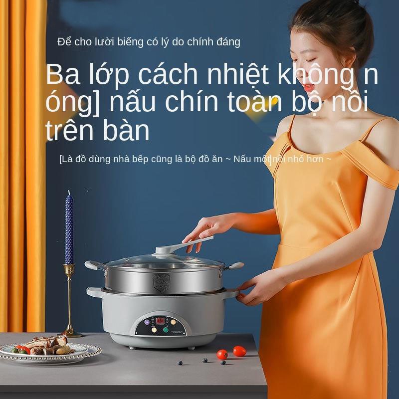 Nồi Lẩu Mini Cắm Điện Đa Năng Lớp Chống Dính Cao Cấp - Thích Hợp Cho 1-5 Người Ăn-Bảo Hành 12 Tháng