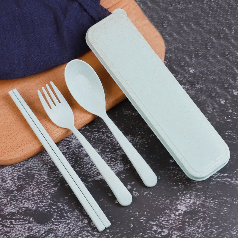 Bộ dụng cụ bàn ăn gồm 3 món tiện lợi thân thiện với môi trường