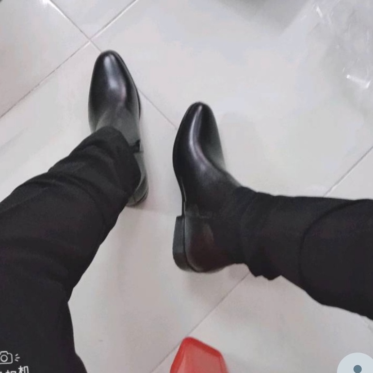 Giày Boot Nam cổ cao khóa kéo chất liệu da trơn -Chelsea Boots nam cao cổ Da Bò - Giày bốt nam tăng chiều cao da chơn