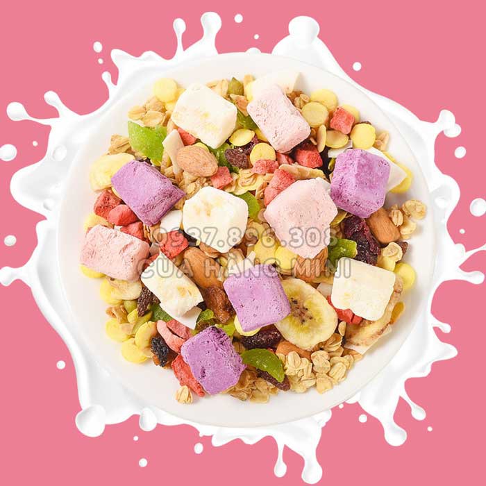【HOT】 Ngũ Cốc Dinh Dưỡng Sữa Chua Ăn Kiêng Tăng Giảm Cân Mix Hạt Và Trái Cây Yogurt Nuts Oatmeal - 400g