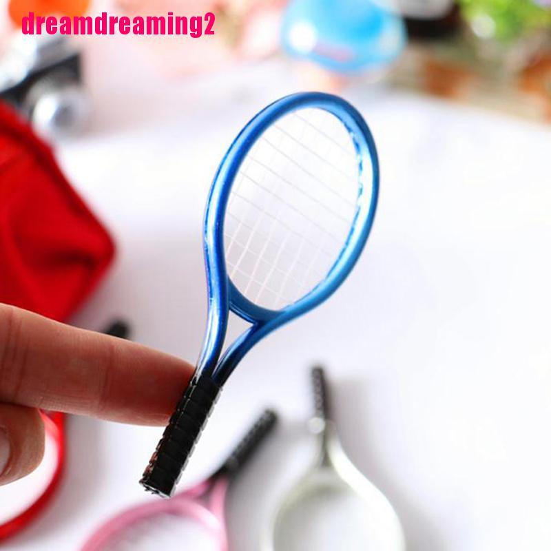 Bộ 2 Vợt Tennis Tỉ Lệ 1: 6 1: 12 Trang Trí Nhà Búp Bê