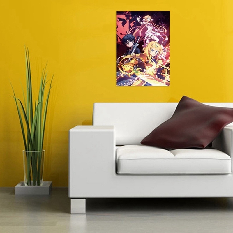 Anime Sword Art Online Kraft Paper Poster Wall Poster Shop Bar Decoration