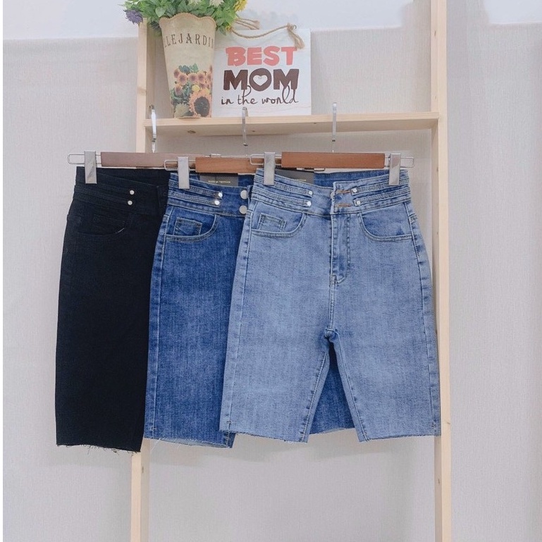 Quần jean ngố nữ, quần lửng co dãn form vừa, chất liệu cực đẹp không phai màu William - AT104