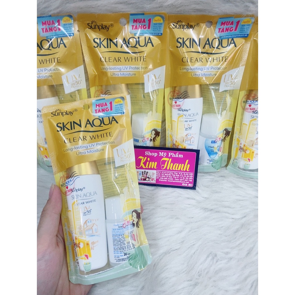 Sữa Chống Nắng Dưỡng Trắng Sunplay Skin Aqua Clear White SPF50 loại 55g 25g