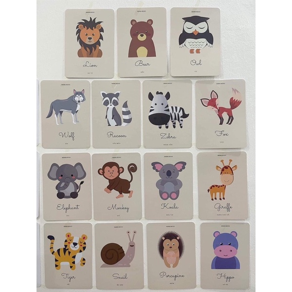 ❤Flash card ❤Thẻ học thông minh cho bé phong cách Hàn Quốc