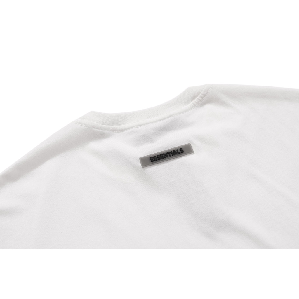 FEAR OF GOD FOG double-line ESSENTIALS three-dimensional plastic label short-sleeved high street tide brand couple T-shirt