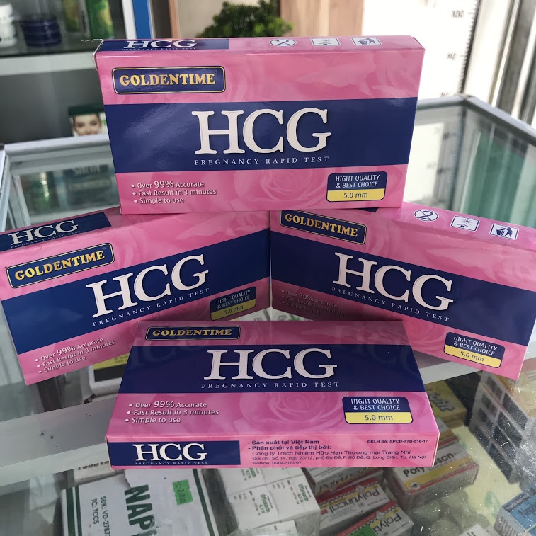 ✅ Que thử thai nhanh Goldentime HCG que thử thai phát hiện sớm quê thử thai ve thử thai chính xác, giá rẻ