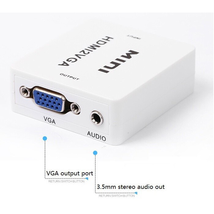 Hộp HDMI to VGA converter HDMI2VGA Giá rẻ