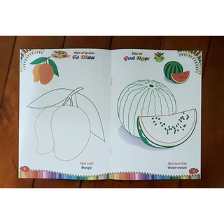 set 8 quyển tô màu cho bé tặng kèm hộp sáp màu