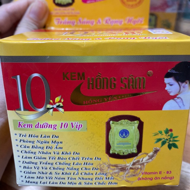 (Sỉ) Kem Hồng Sâm 10 tác dụng