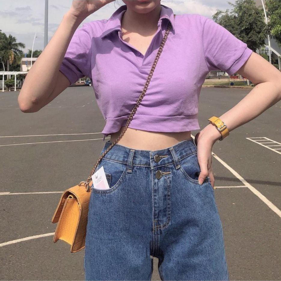 Quần jean nữ baggy rách 1 bến gối tua lai màu đậm yoyoooo hit hit yeah