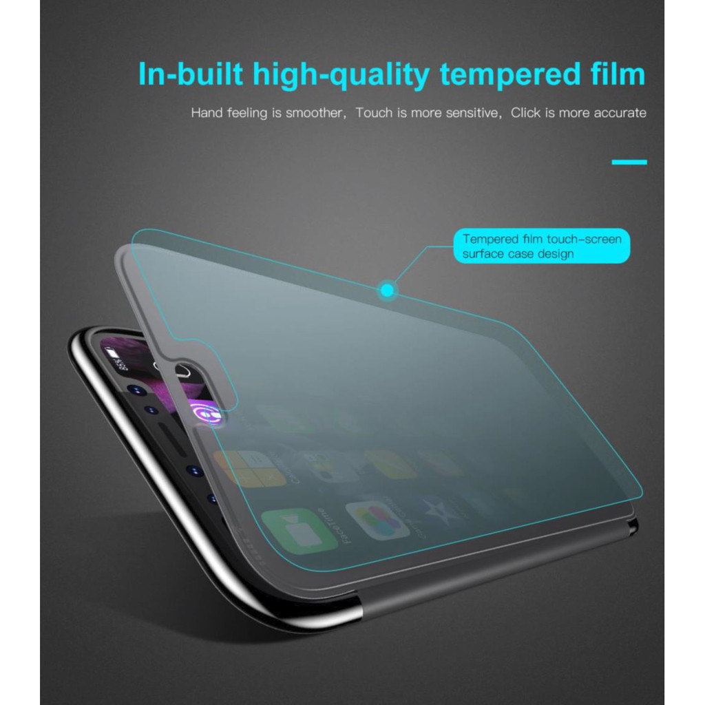 Ốp lưng 2 mặt Baseus Touchable Clear View Case cho iphone XS/X ~ XR ~ Xs Max