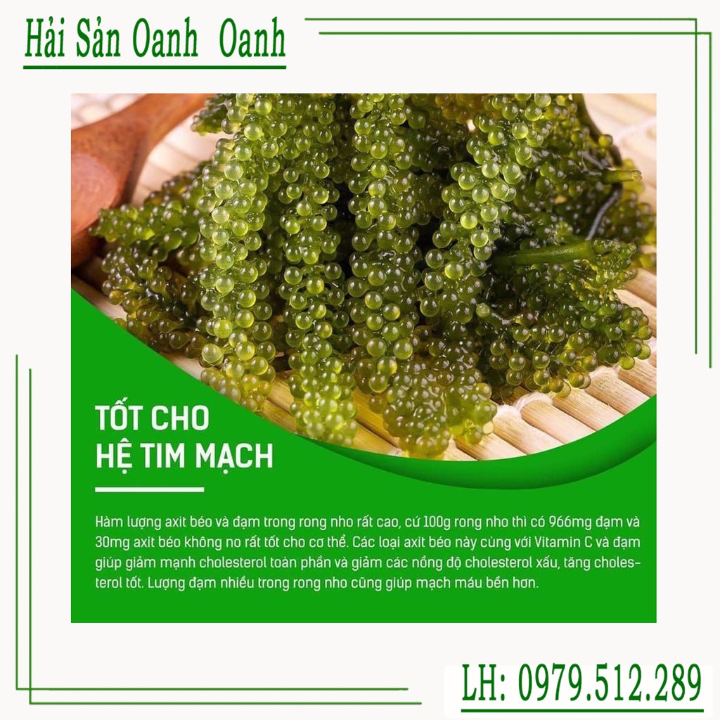 Tặng xốt  hương vị Nhật} 100gr Rong nho tách nước