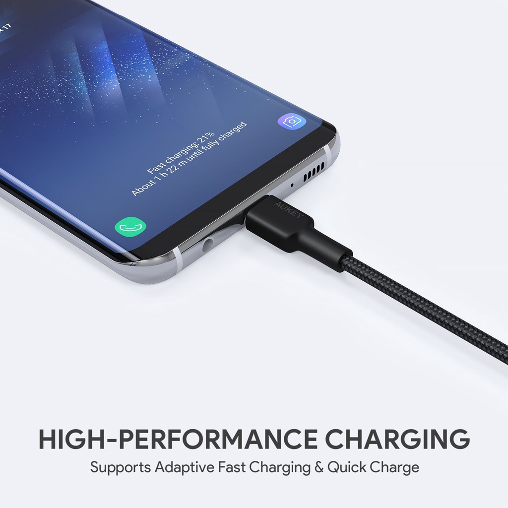 CÁP USB TYPE-C AUKEY CB-CD30 CHÍNH HÃNG