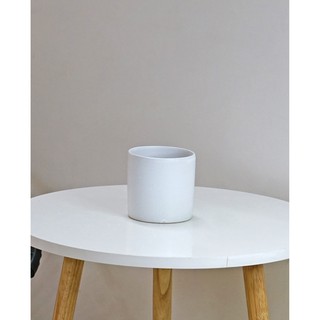Chậu sứ trồng cây cảnh,  cây để bàn hình trụ trơn có ảnh thật