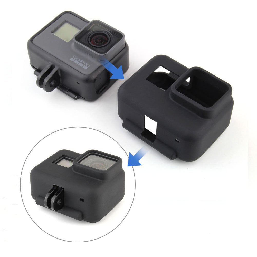 Silicone Vỏ Silicon Mềm Bảo Vệ Cho Máy Ảnh Gopro Hero 7 / 6 / 5 Đen