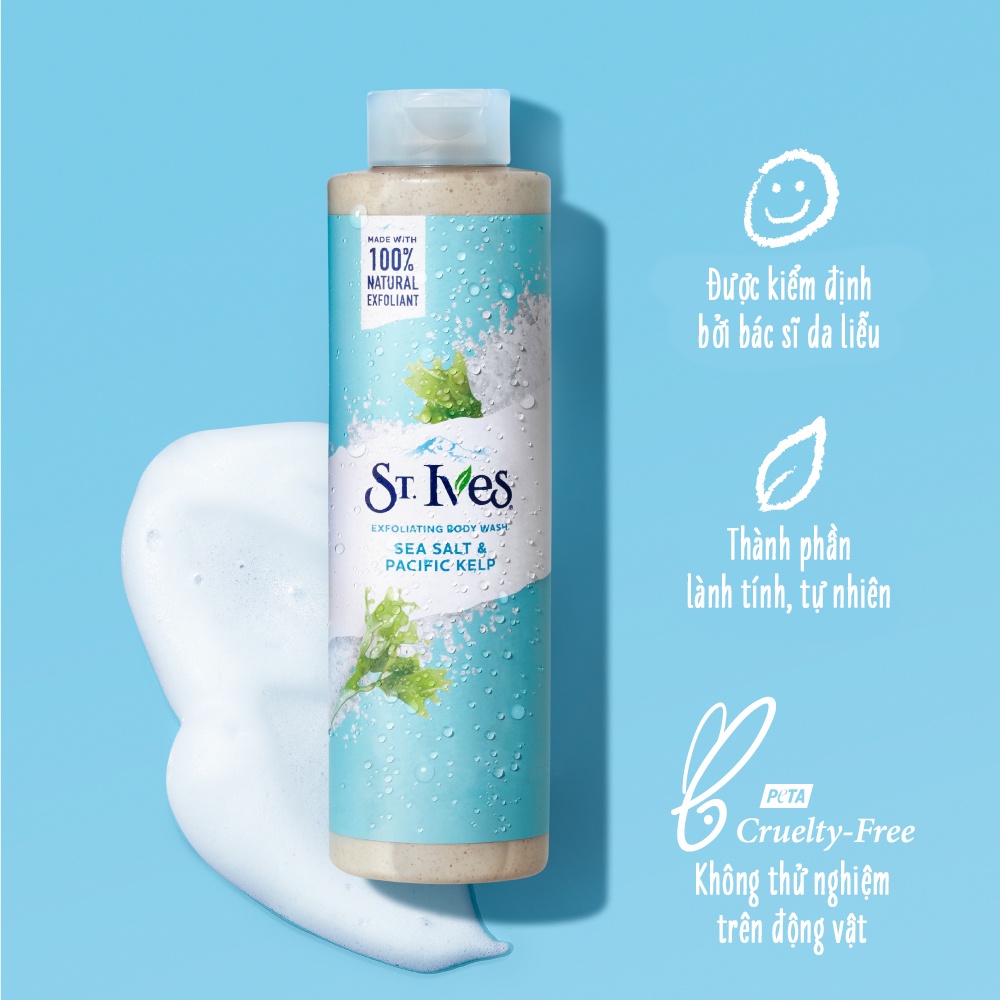 Combo 3 chai sữa tắm St.Ives Muối biển (650mlx3)