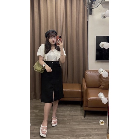CV18 Chân Váy Xẻ Tà Trước Maii Thươngg
