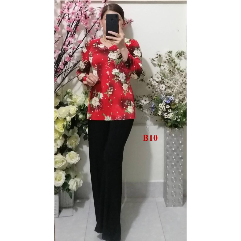 Bộ Bà Ba Bông Ống Rộng - Số 1 (40kg-50kg)