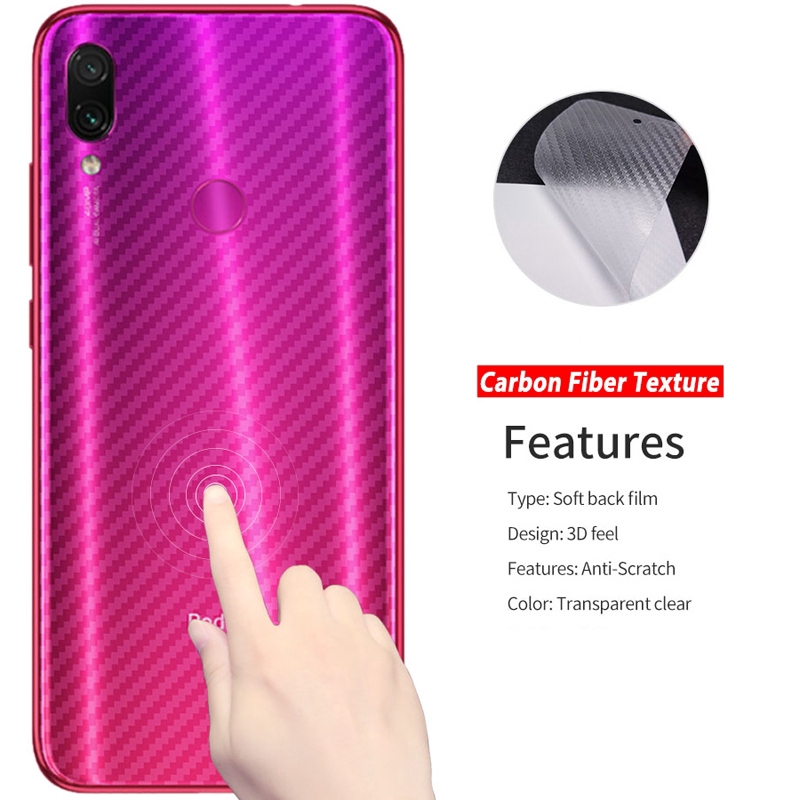 Miếng dán carbon dẻo thoáng khí chống dấu vân tay cho Xiaomi Pocophone F1 X2 Poco F2 Pro Xiaomi Black Shark 3 2 Pro