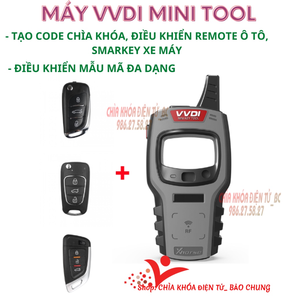 Máy vvdi tạo chíp, copy chíp dành cho ô tô, xe máy, tạo chìa smarkey xe máy