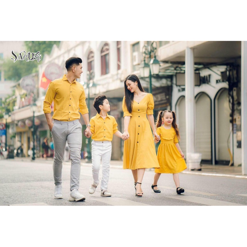 Set đồ gia đình nắng vàng Sahulu 2020