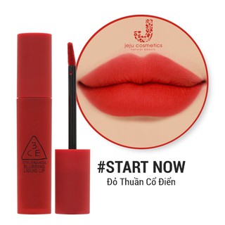 (AUTH, TEM HIDDEN TAG) Son 3CE Blurring Liquid Lip #Start Now - Đỏ Thuần Cổ Điển