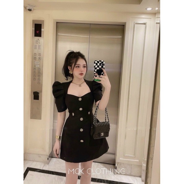 bigsize đầm dự tiệc tay phồng nhẹ bigsize 55kg-90kg
