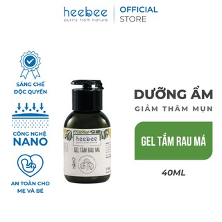 Gel tắm Rau má Heebee dưỡng ẩm mềm mịn cho mẹ và bé, ngừa rôm sẩy, mẫn ngứa 40ml